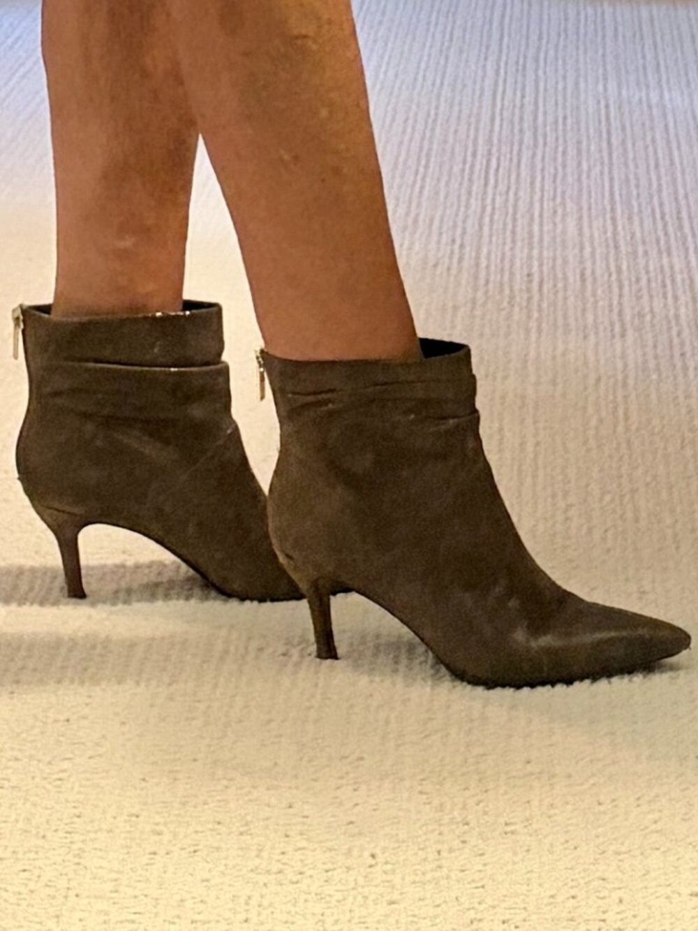 Isola ankle slouch boots in brown leather